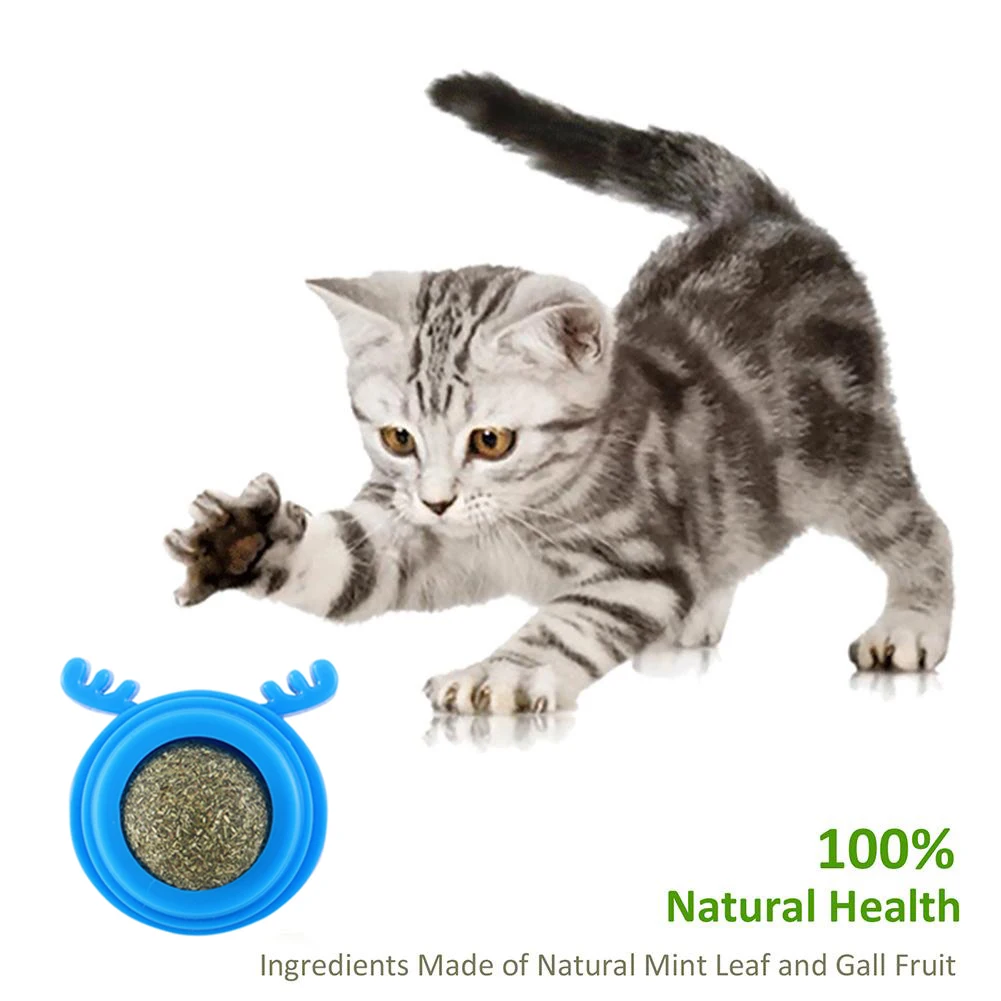 

Шарики в форме головы оленя, кошачья мята, сменные пластиковые настенные шарики в форме кошачьей мяты для чистки зубов, вращающиеся товары д...