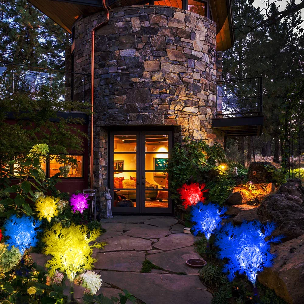 Solar Garden Lights Outdoor Decorative,4 Pack Solar Light Decorative Waterproof,Vibrant Pathway Lamp for Backyard Lawn garden