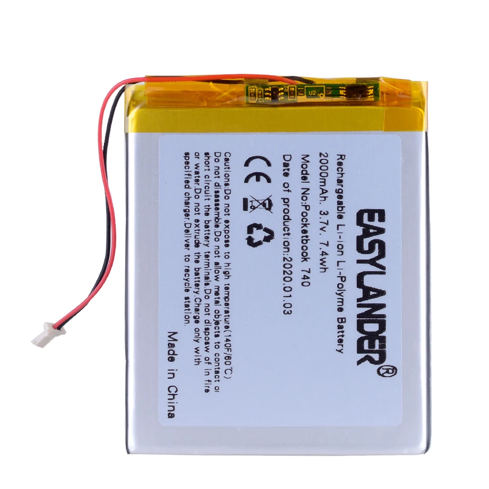 3,7 V 2000mAh перезаряжаемая батарея для PocketBook740 PocketBook 740 PRO JL18-A30 батарея