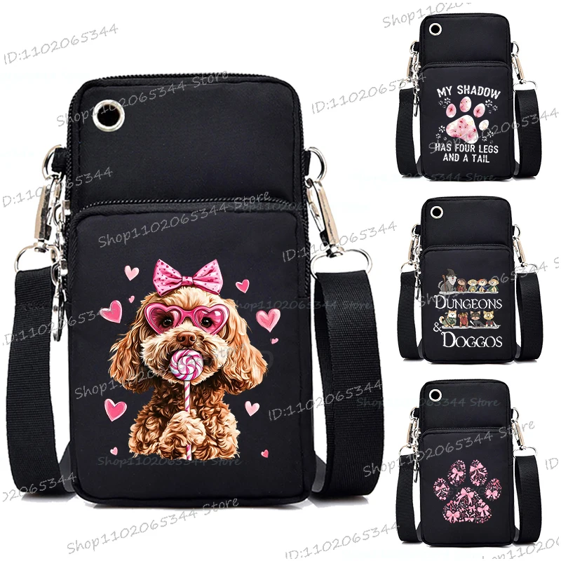 Женская мини-сумка для мобильного телефона с золотым ретривером в стиле