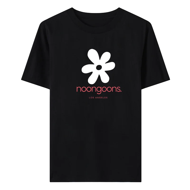 

NOON GOONS Unisex Tees Letter Printed Round Neck Short Sleeve All-match Simple Men's And Women's T-shirt Clothing