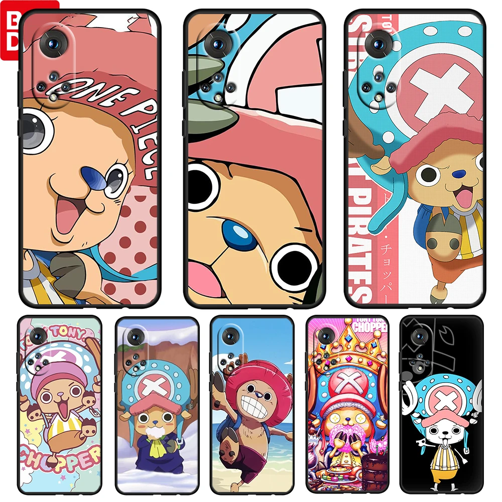 

Anime One Piece Cute Chopper For Honor 60 50 20 SE Pro X30 10X 10i 10 9X 9A 8X 8A Lite Silicone Soft TPU Black Phone Case Cover