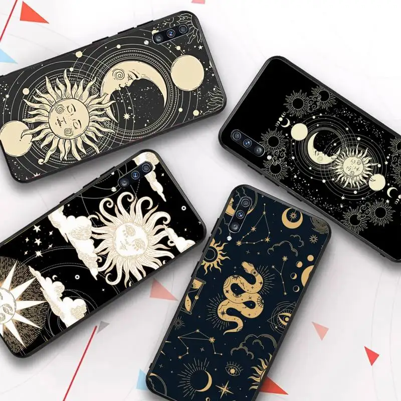 

Funny Sun Moon Face Phone Case for Samsung S20 lite S21 S10 S9 plus for Redmi Note8 9pro for Huawei Y6 cover