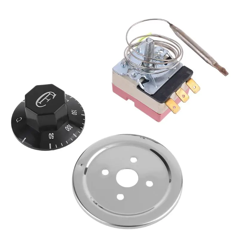 

Thermostat Knob Adjustable Thermostat 250V 16A 50-300 C Plastic for shell Drop ship