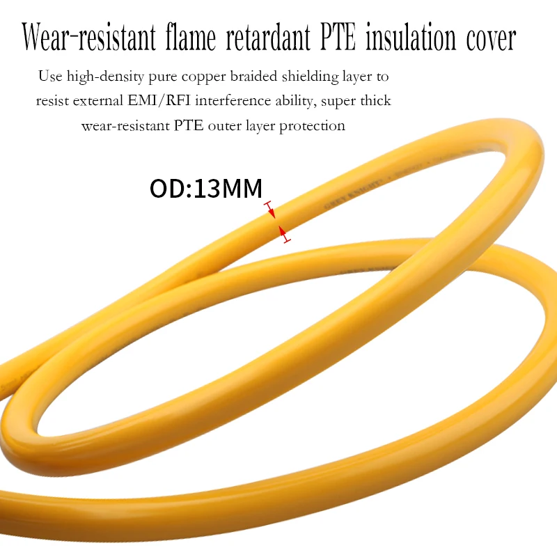 Серый Рыцарь 90-х ° Прямоугольный Hi-Fi OCC аудио кабель питания усилитель декодер