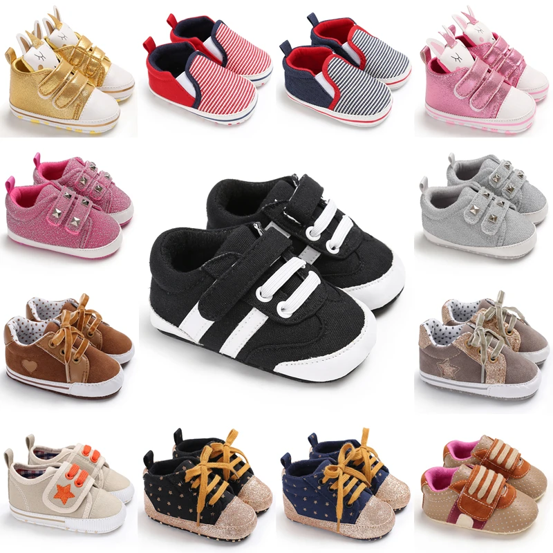 Newborn Baby Boys Shoes Pre-Walker Soft Sole Pram Shoes Baby