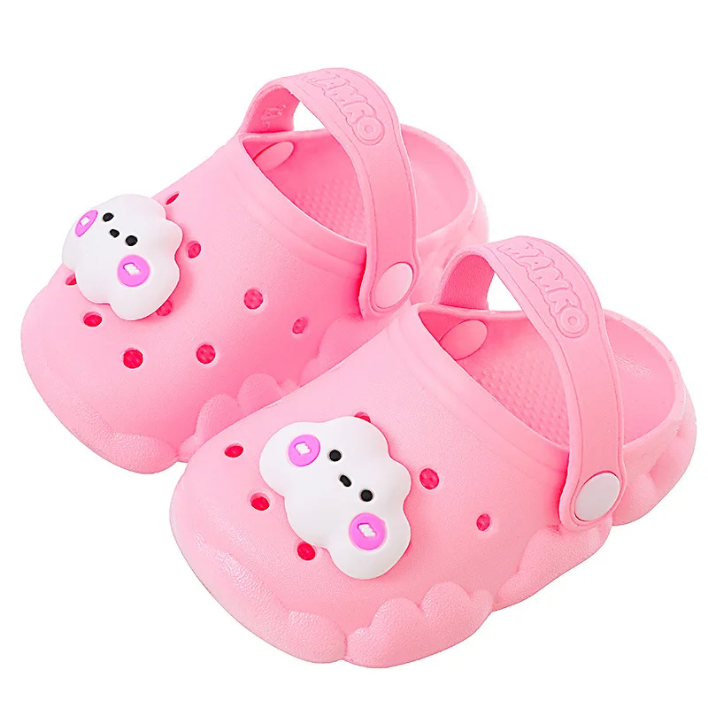 Женские летние детские тапочки Сандалии Baotou для девочек и мальчиков с рисунком