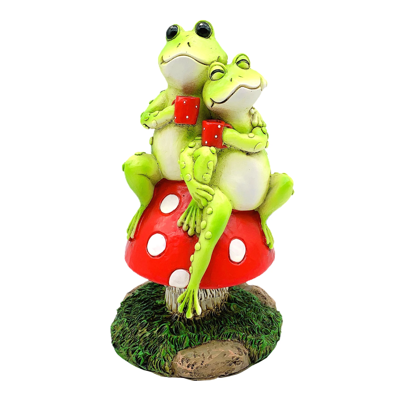 

Resin Landscape Outdoor Garden Lawn Patio For Pond Home Bedroom Realistic Frog Statue Park Animal Sculpture Gifts Crafts Yard