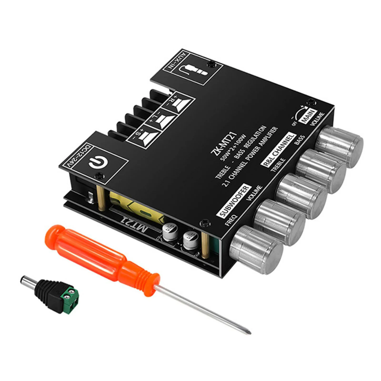 ZK-MT21 AUX-совместимая плата усилителя мощности 2 1-канальный модуль для DIY Bluetooth