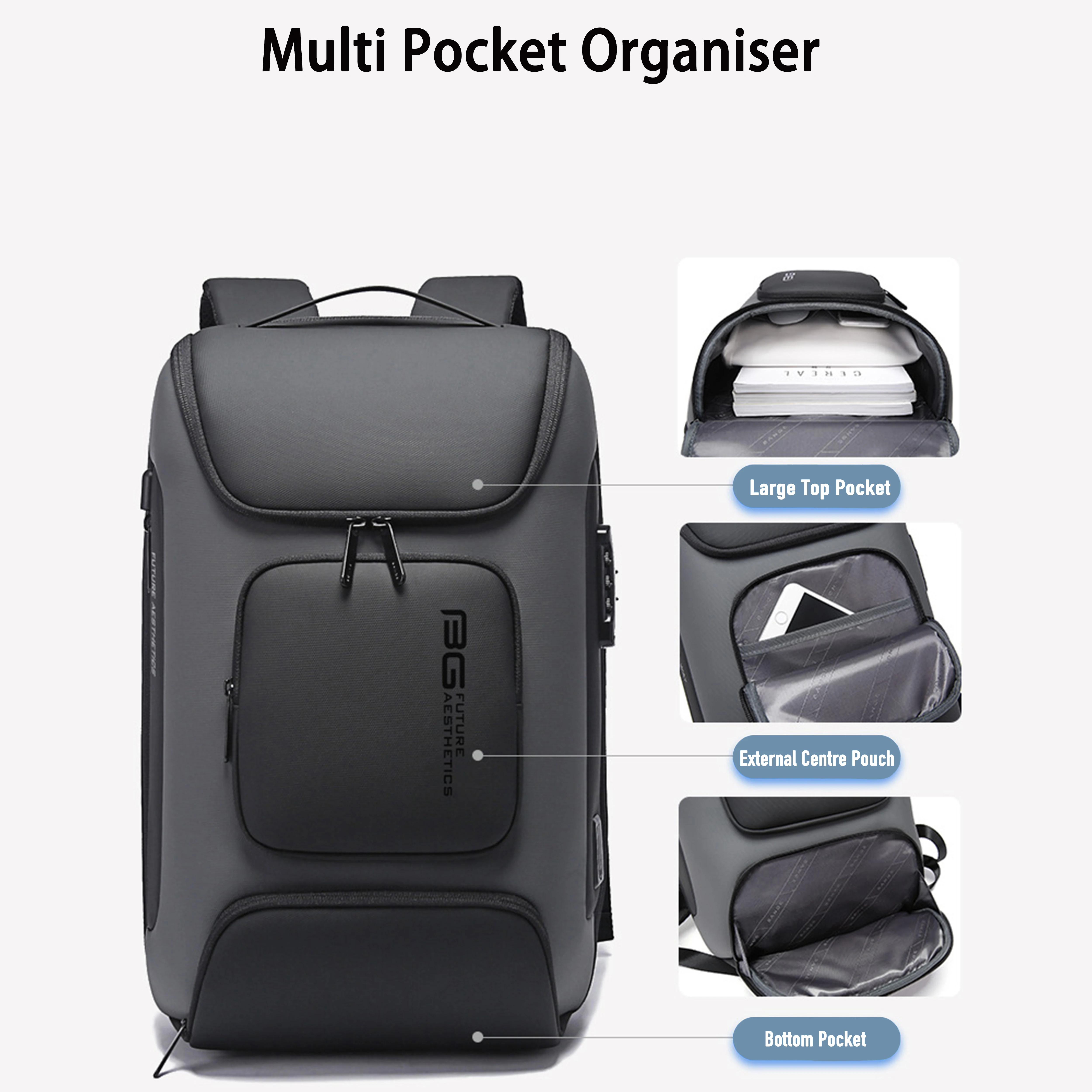 Рюкзак с защитой от кражи для мужчин сумка ноутбука 16 дюймов водонепроницаемая