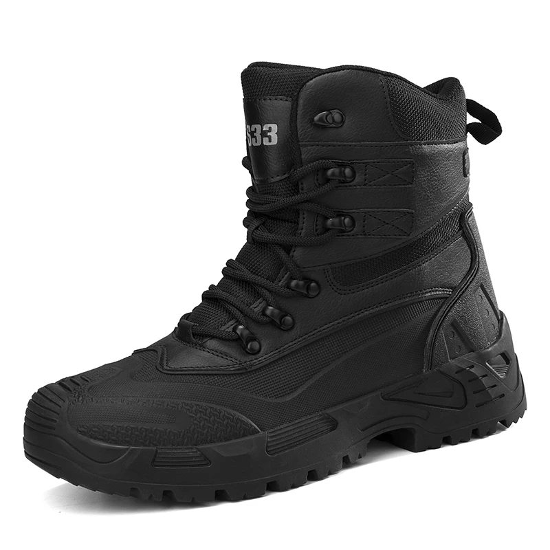Men's Outdoor Military And Ankle Boots Tactical Combat Men's Boots Military Hunting Work Boots Men's Shoes Job Security Shoes