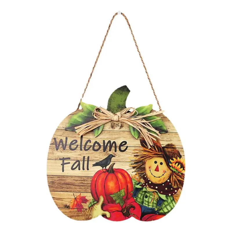 

Thanksgiving Pumpkin Welcome Sign Porch Wood Hanger Pumpkin Autumn Fall Welcome Door Sign Thanksgiving Wooden Sign Sturdy