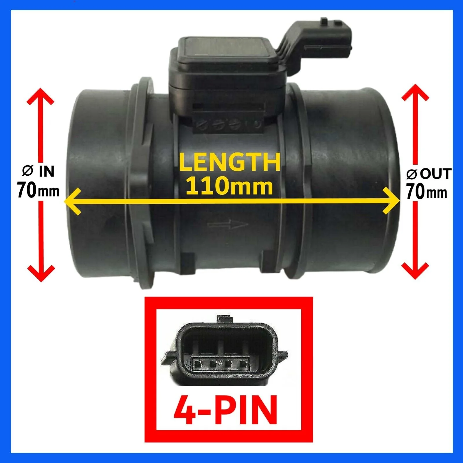 Датчик массового расхода воздуха 5WK97021 Maf для Nissan Note, Juke Pulsar NV200 Qashqai Renault Captur Clio Megane Scenic III 1,5 DCI