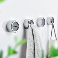 kitchen wall mounted mop holder bathroom towel holder traceless metal hook rack home appliance storage