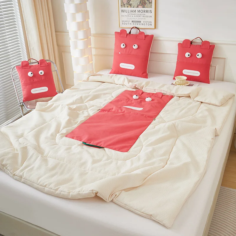 Аниме мультфильм Hangyodon Многофункциональная портативная Подушка и Одеяло одеяло