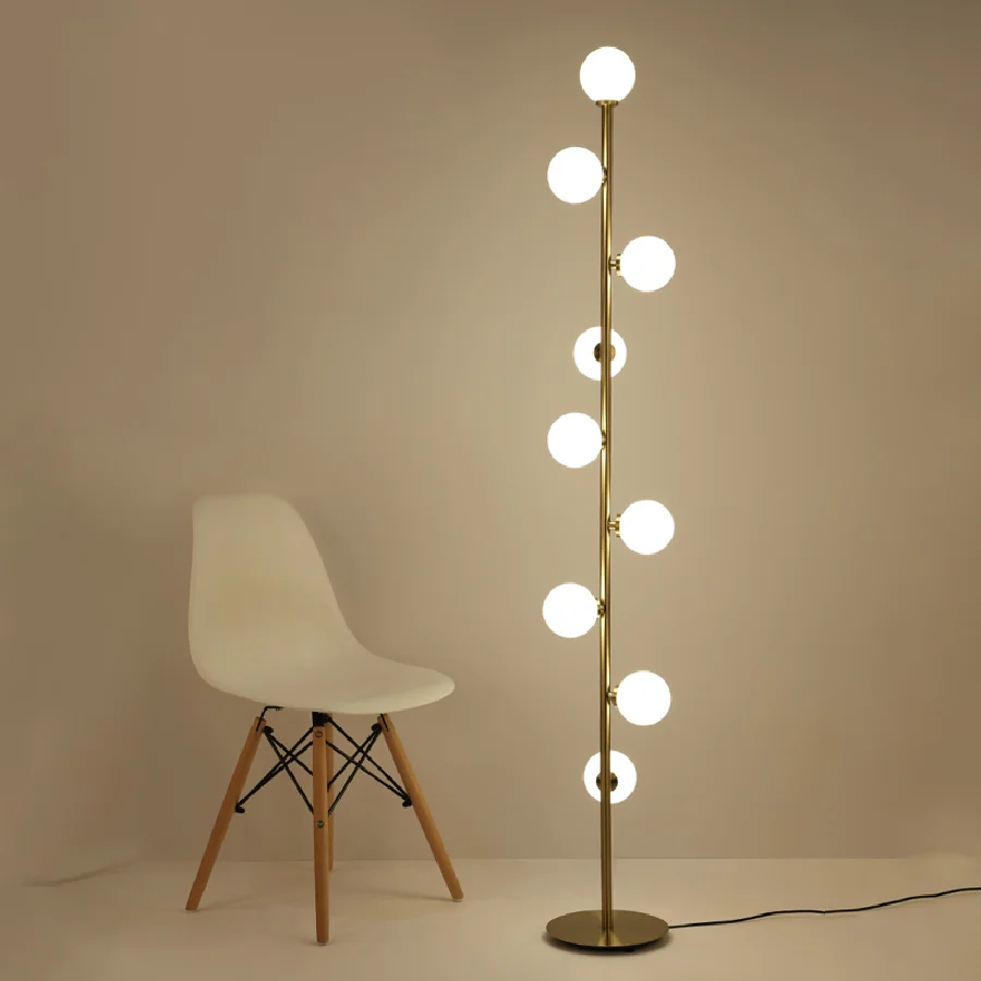 

Modern Minimalist Glass Shade Magic Beans Led Floor Lamp Nordic Standing Light Living Room Home Decor Study Bedroom Bedside Lamp