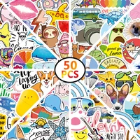 50pcs cute cartoon stickers sticker for car guitar laptop luggage skateboard decals graffiti stickers