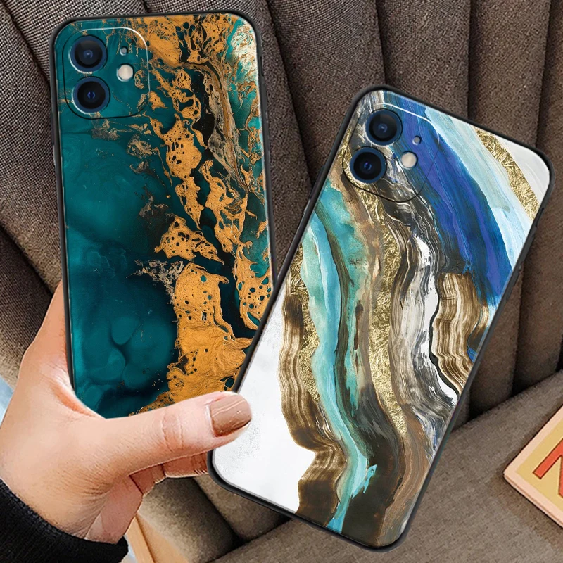 

Marble Fashion Phone Cases For iPhone 11 12 Pro MAX 6S 7 8 Plus XS MAX 12 13 Mini X XR SE 2020 Cases Soft TPU Carcasa Funda