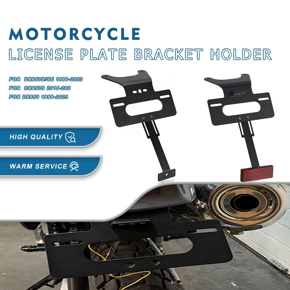 

Motorcycle Registration Plate Mount License Plate Bracket Holder Modified Accessories FOR SUZUKI DR650 DR650S DR650SE 1996-2023
