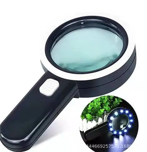 

30-кратная 12-лампа для старинных ювелирных изделий, мощное ручное чтение, с увеличительным стеклом для лампы