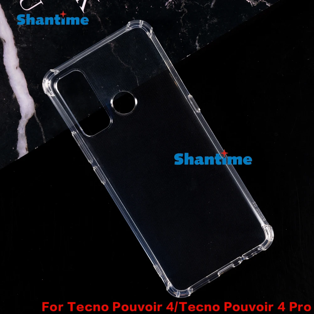 Разработан для Tecno Power 4 Чехол кристально чистый не пожелтит защита от падения в