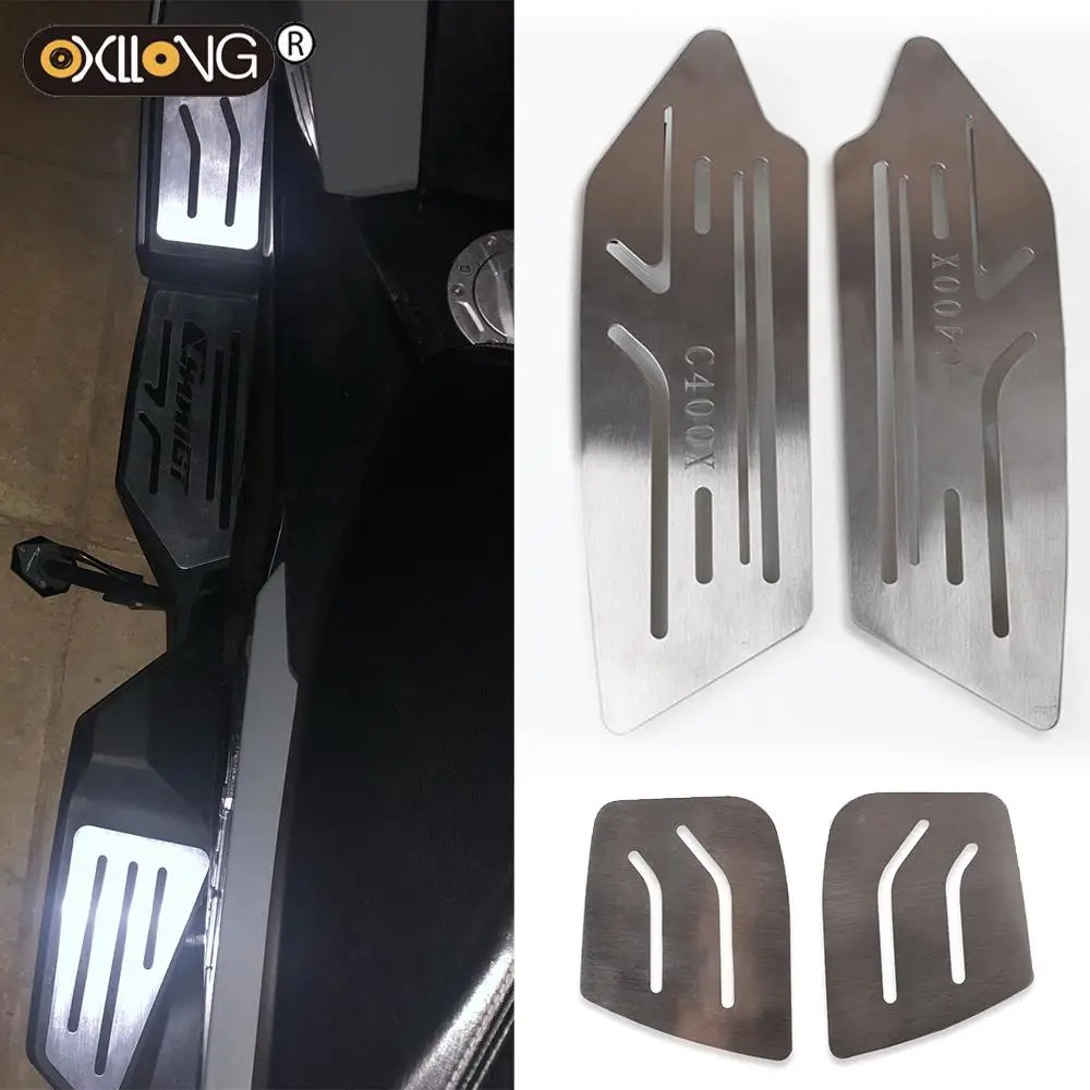 

Motorcycle Foot Pegs Pedal Kits Footboard Step For BMW C400X 2018 2019 2020 2021 Foot Rests Aluminum Footrest Accessories C 400X