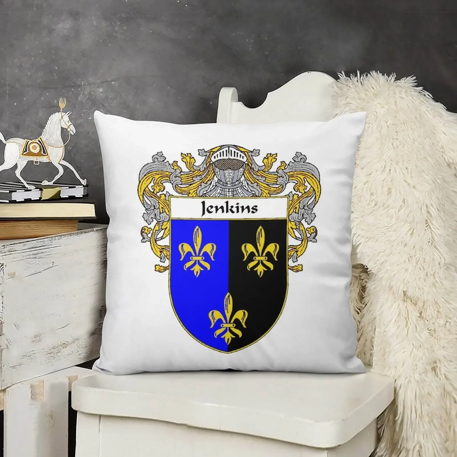 Дженкинс Герб/Семейный герб декоративная подушка наволочки наволочка для дивана