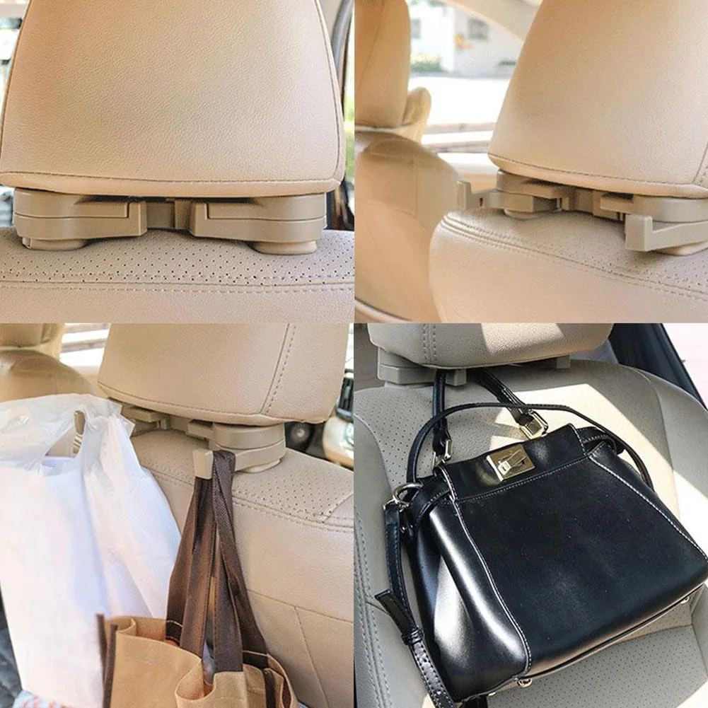 

Car Hook Hook Hanger Holder Hooks Interior Organizer Plastic Portable Seat Universal Back Beige Car Car Styling