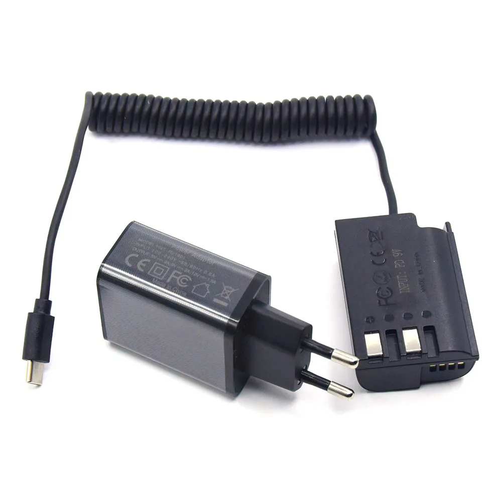 Зарядное устройство PD DMW-BLK22 BLF19 фиктивная батарея DCC17 DCC12 Соединитель постоянного