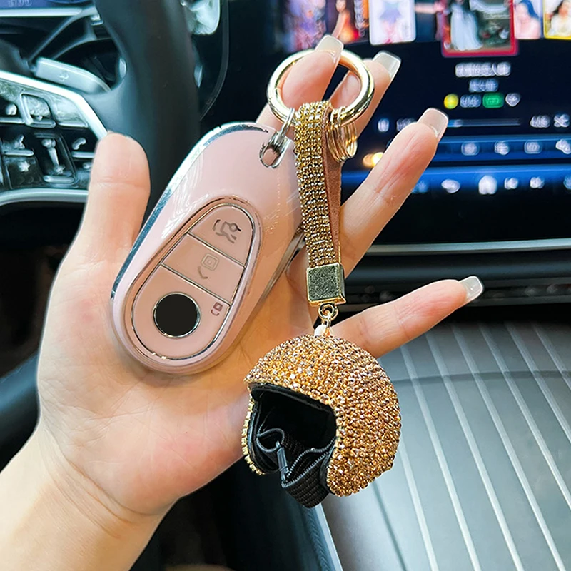 Изысканный брелок с бриллиантами красочный кулон для мотоциклетного шлема кукла