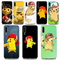 anime pikachu pokemon phone case for samsung a70 a40 a50 a30 a20e a20s a10 note 8 9 10 plus lite 20 silicone case pikachu