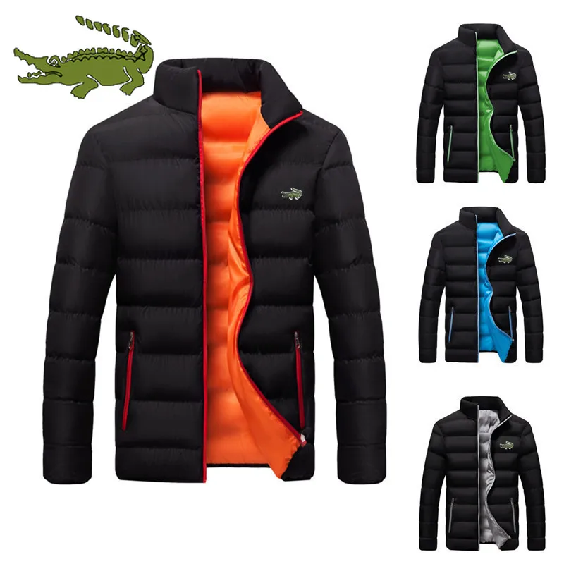 

Куртка мужская короткая с воротником-стойкой, брендовая водонепроницаемая ветрозащитная дышащая парка с принтом, теплая верхняя одежда, ос...