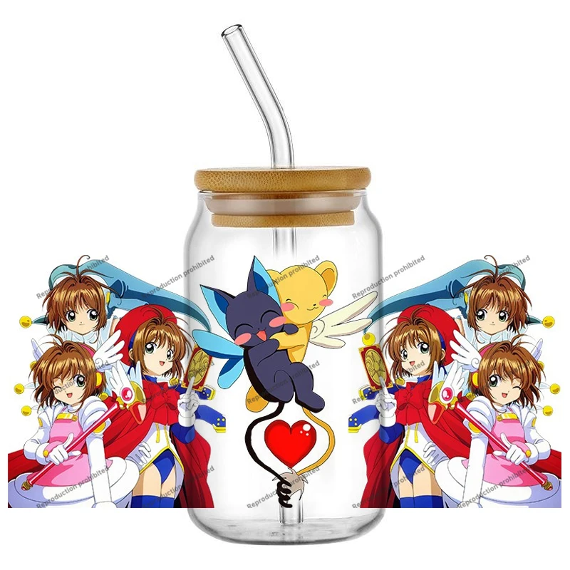 Хит продаж: Модные креативные наклейки-декали Kawaii Sakura Anime 16oz UV DTF 3D для стаканов и кружек, для рукоделия и DIY (art.: 3920d9ff90fbd) - 3920d9ff90fbd