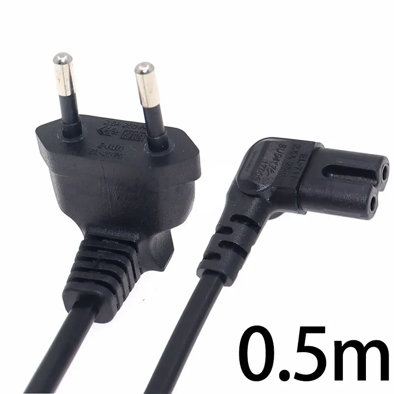 

Европейский удлинительный кабель с 90-градусным штекером и гнездом для ПК, компьютера, PDU, 0,3 м/0,5 м, европейский 2-контактный угловой шнур с изгибом