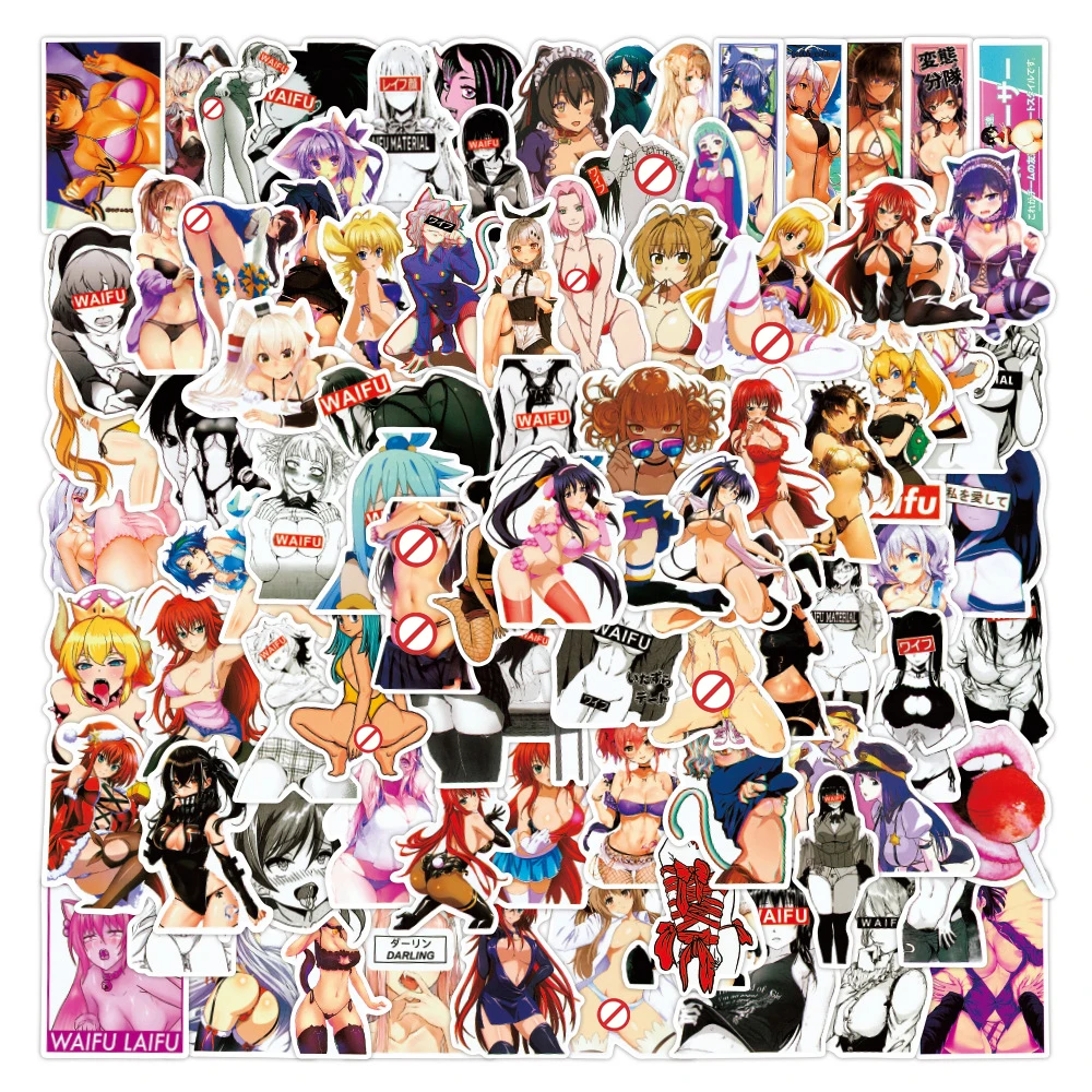 

10/30/50/100PCS Anime Hentai Temptation Sexy Girl Graffiti Cartoon Sticker DIY Decal Guitar Suitcase PVC Sticker Wholesale
