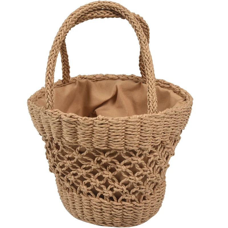 

Модные пляжные дамские сумочки, тоут, дорожный клатч в богемном стиле, Плетеная соломенная сумка для женщин, летняя корзина