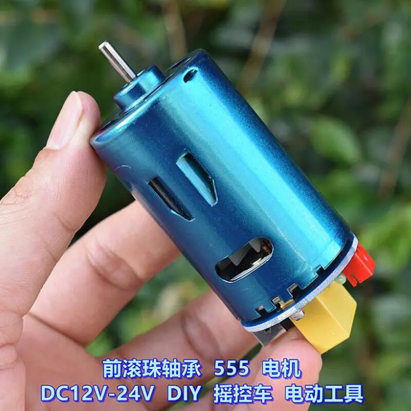

Micro RS-555 Motor DC 12V 18V 24V 17800RPM High Speed Large Torque Front Ball Bearing for Electric Drill RC Toy Car
