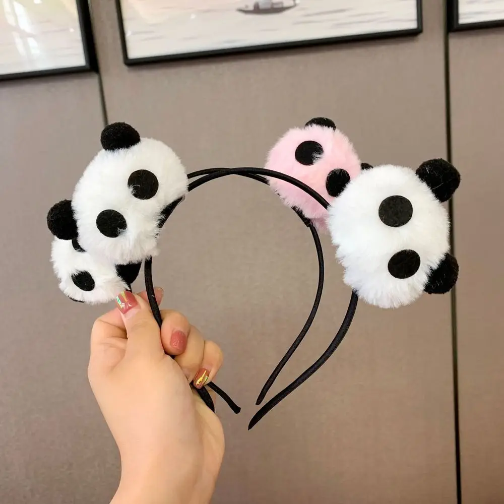 

Plush Panda Headband Personality Chinese Style Cartoon Animal Doll Hair Clip Streetwear