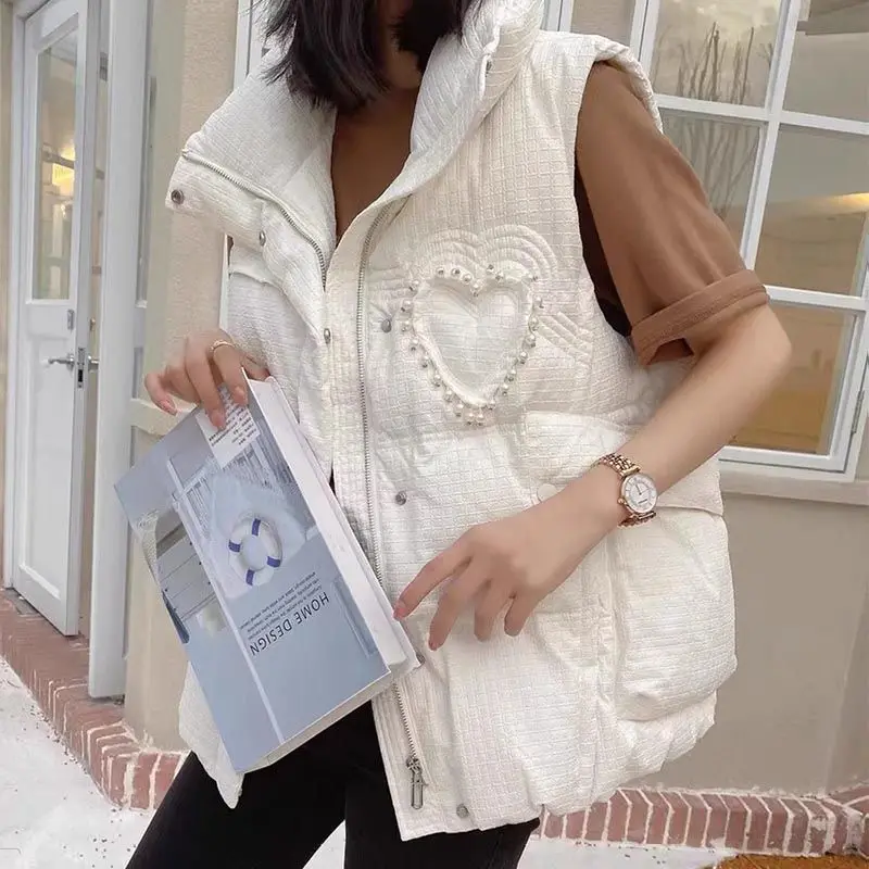 

Winter Vests Women Fashion Cotton Thick Waistcoats Ladies Warm Sleeveless Jacket Female Fashion Zipper Waist Coat Mujer G210