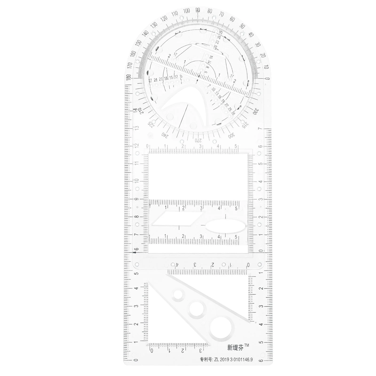 

Ruler Plastic Drawing Templates Rulers Multipurpose Students Stationery School Supplies Circle Draft Geometric Examination
