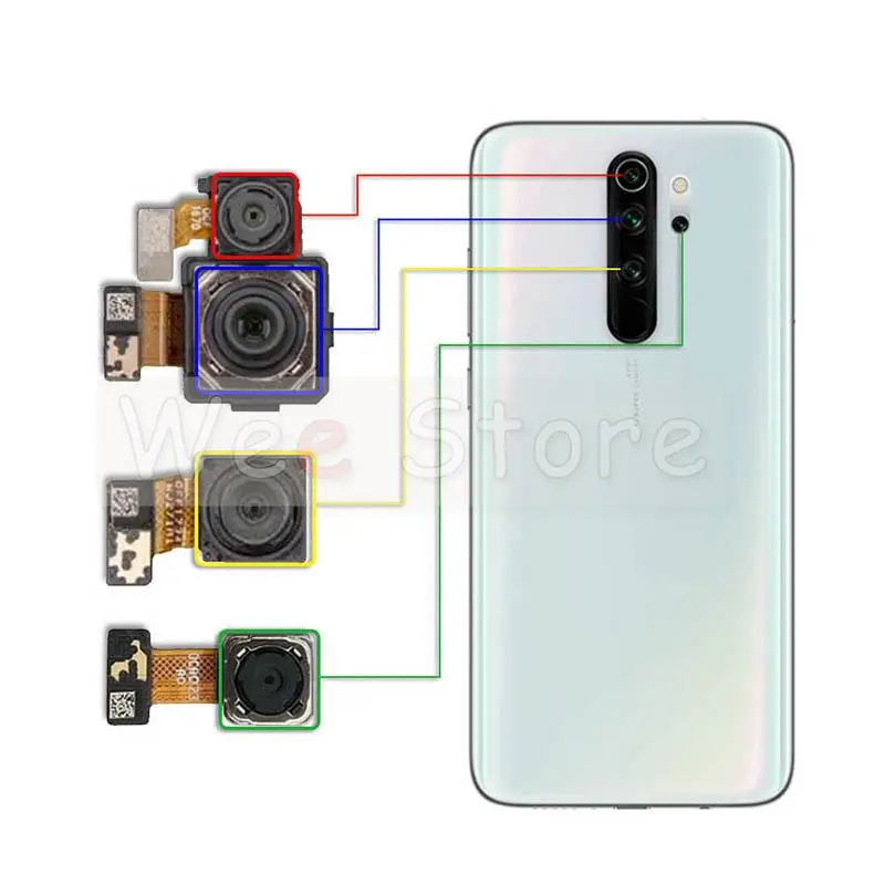 

Оригинальный гибкий кабель для камеры для Xiaomi Redmi Note 8 8A Pro Plus макро-глубина широкая основная Большая маленькая Передняя Задняя камера гибкий...