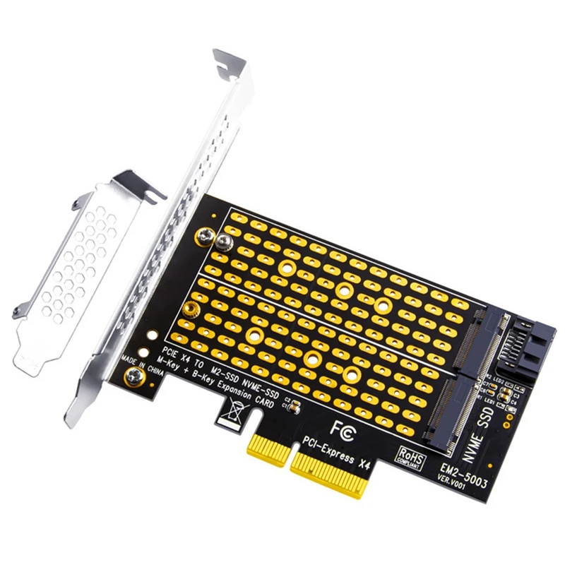 

Плата расширения SSU PCIE на M2/M.2 адаптер SATA M.2 SSD PCIE NVME/M2 PCIE адаптер SSD M2 на SATA PCI-E карта M ключ + B Ключ