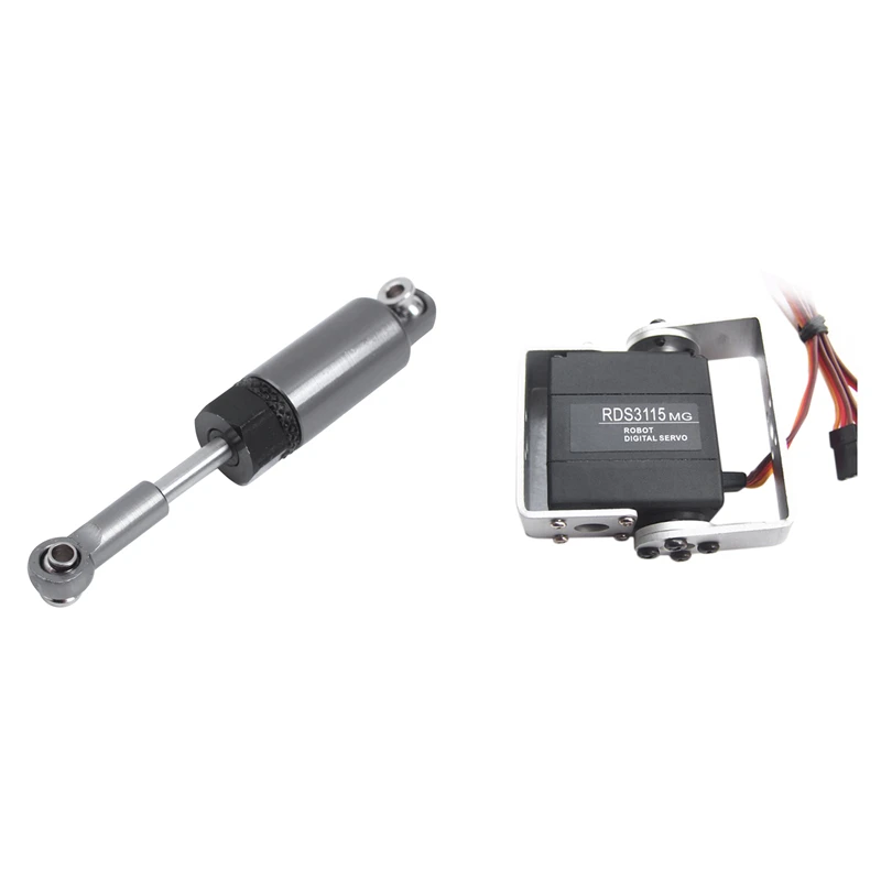 

4 шт., амортизатор из сплава для WPL 1: 9 Henglong C-14 & 1X RDS3115MG 15 кг Gear для сервопривода робота (270 градусов)