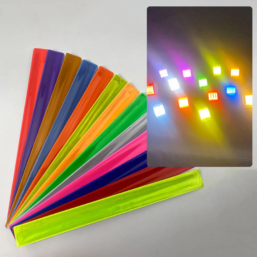 2Pcs Cycling Reflective Strips Tape Warning Wristband Outdoor Running Fishing Safe Bicycle Bind Pants Leg Strap Fluorescent Band |