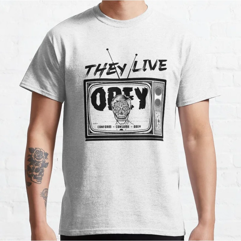 Соответствующие расходы Ретро фильм ужасов Они живут Obey мем Джон плотник винтаж