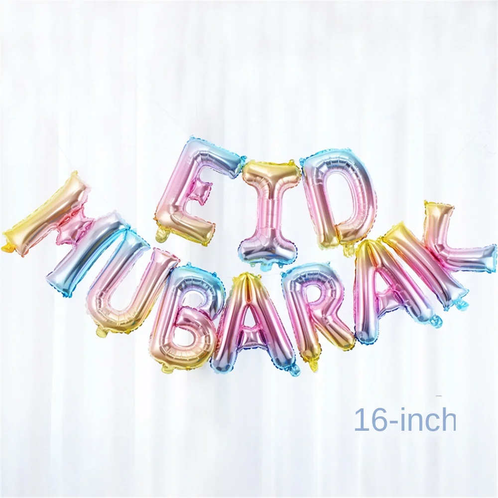 

Eid Balloon Set Decoration 40×32cm Foil Balloons Eid Mubarak Festival Moon Star Balloon Set Party Decoration Moon Star Balloon