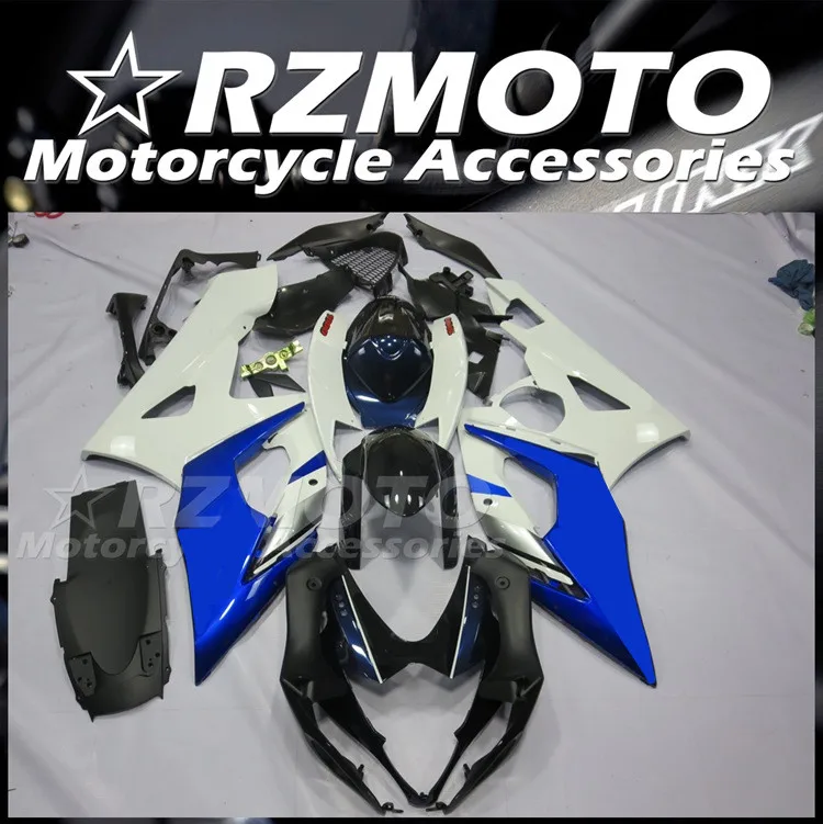 

Injection Mold New ABS Whole Fairings Kit fit for Suzuki GSX-R 1000 K5 2005 2006 05 06 Bodywork set Blue white