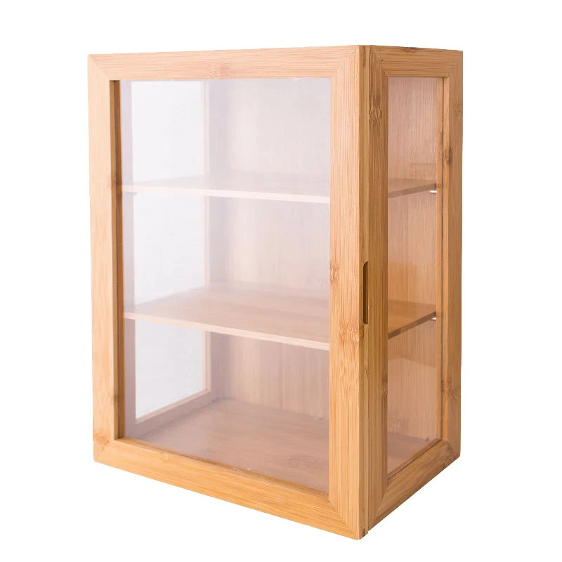 

Display Storage Box Desktop Cosmetics Retro Jewelry Cabinet Perfume Hand-Made Toys Dustproof Display Stand 3 Layers