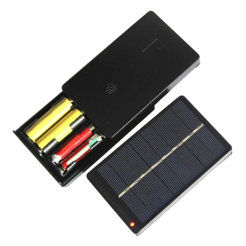 

Portable AA AAA Battery Charger Charging Box 1W 4V Solar Battery Charger for AA and AAA Black