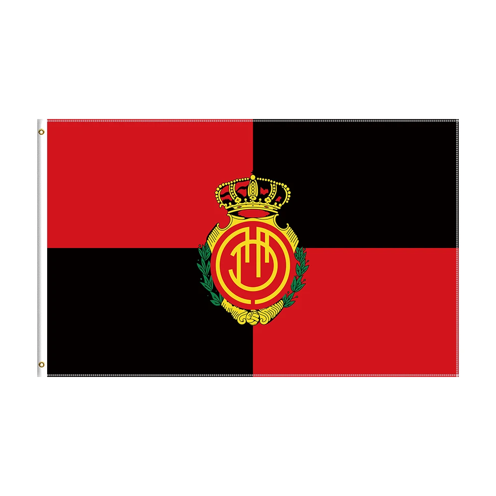 

90x150cm RCD Mallorca Flag Polyester Printed Football Team For Decoration